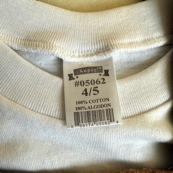 Vintage K.K. Kid's Fashion 3-Piece Overall Set Unisex 3T Blue Denim Patchworks - Picture 11 of 14